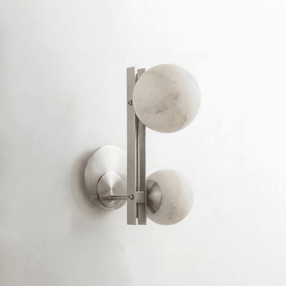 Spanish Alabaster Double Globe Wall Sconce