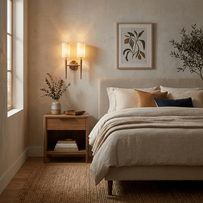 Spire Alabaster Twin Sconce
