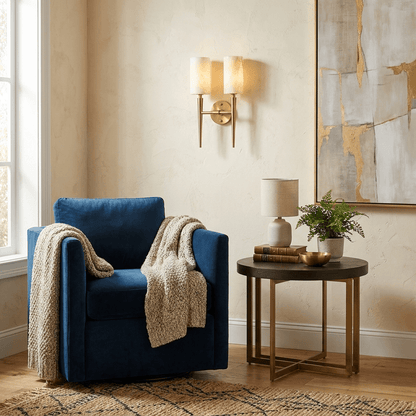 Spire Alabaster Twin Sconce