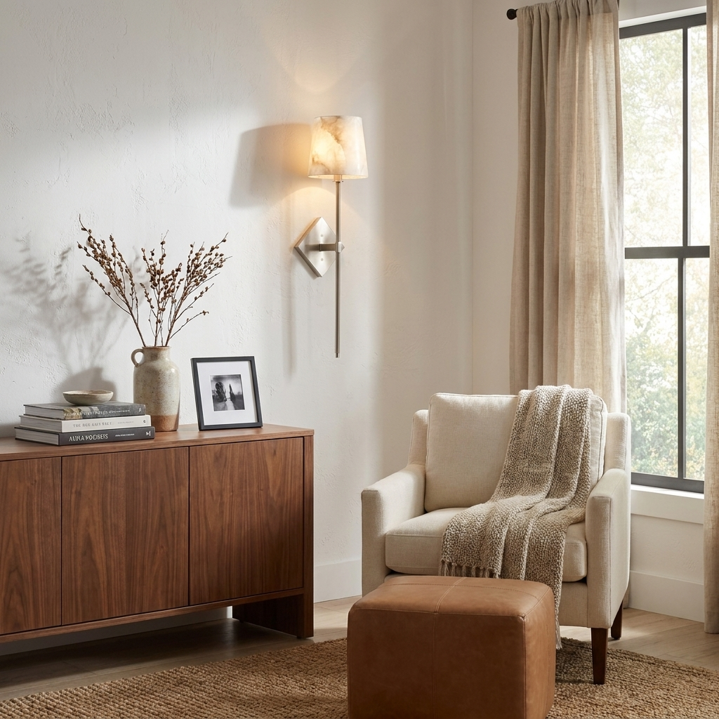 Spire Alabaster Wall Sconce