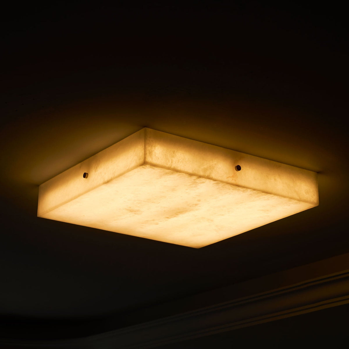 Square Alabaster Ceiling Light