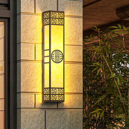 Stripe Outdoor Alabaster Wall Light