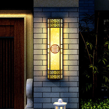 Stripe Outdoor Alabaster Wall Light
