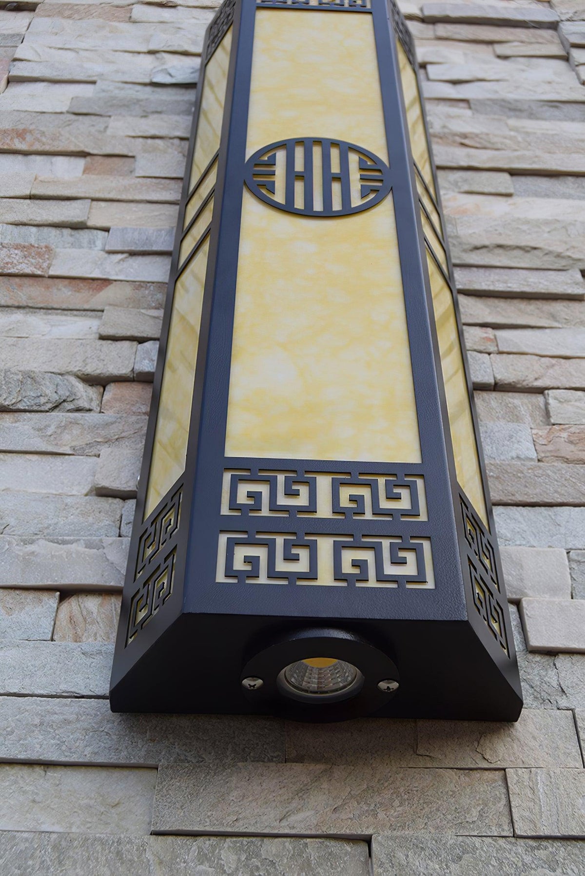 Stripe Outdoor Alabaster Wall Light