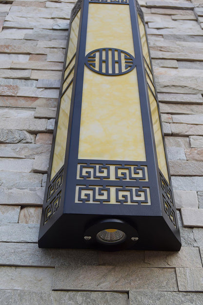 Stripe Outdoor Alabaster Wall Light