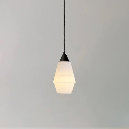 Faceted Alabaster Cluster Chandelier