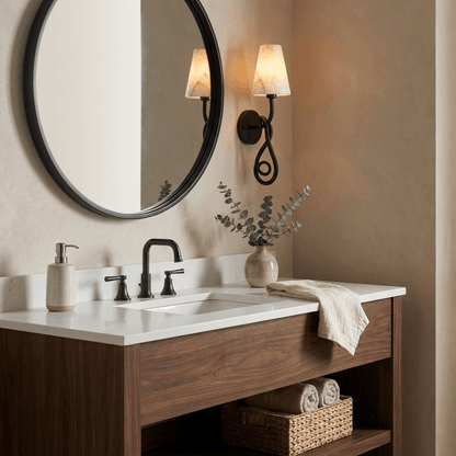 Tangle Alabaster Knot Sconce