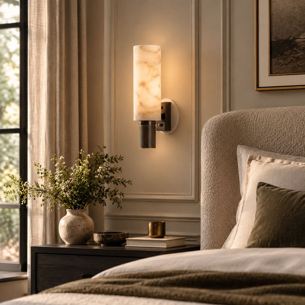 Torch Alabaster Sconce