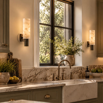 Torch Alabaster Sconce