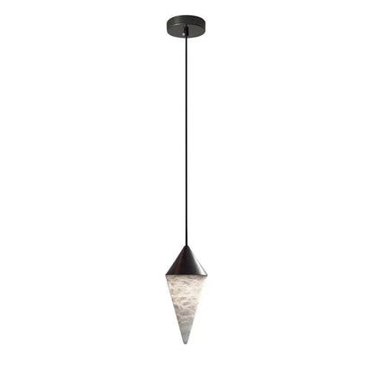 Vertex Faceted Alabaster Drop Chandelier