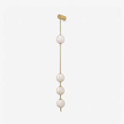 Vertical Alabaster Orb Wall Sconce