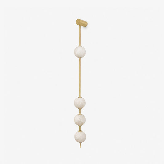 Vertical Alabaster Orb Wall Sconce
