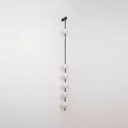 Vertical Alabaster Orb Wall Sconce