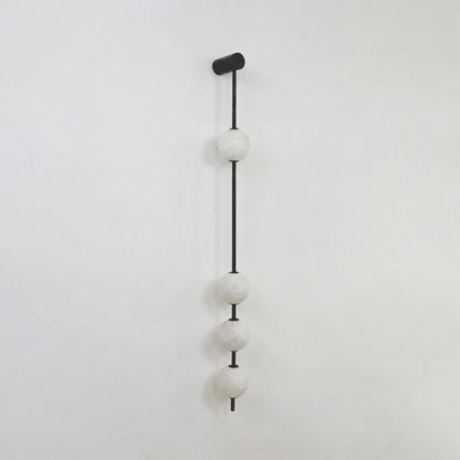Vertical Alabaster Orb Wall Sconce