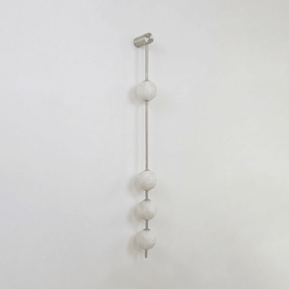 Vertical Alabaster Orb Wall Sconce
