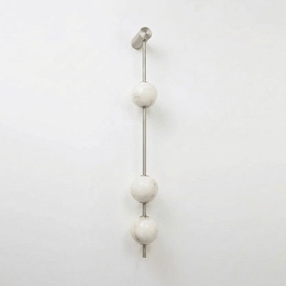 Vertical Alabaster Orb Wall Sconce