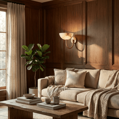 Virelle Alabaster Bowl Wall Sconce