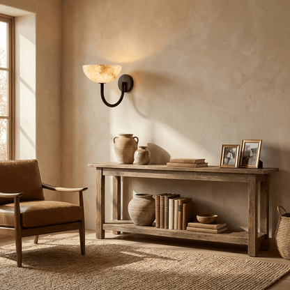 Virelle Alabaster Bowl Wall Sconce