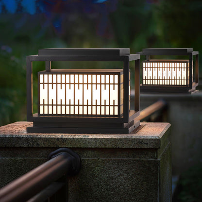 Window Grille Outdoor Post Light Alabaster Lighting Fixture
