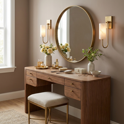 Wishbone Alabaster Wall Sconce