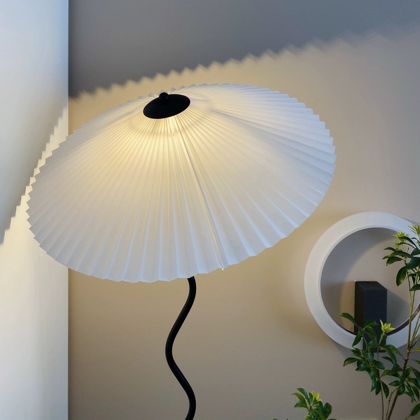 Squiggle Floor Lamp full height 59 inch in UAE interior