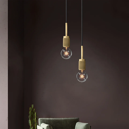 Brass & Clear Glass Pendant Light
