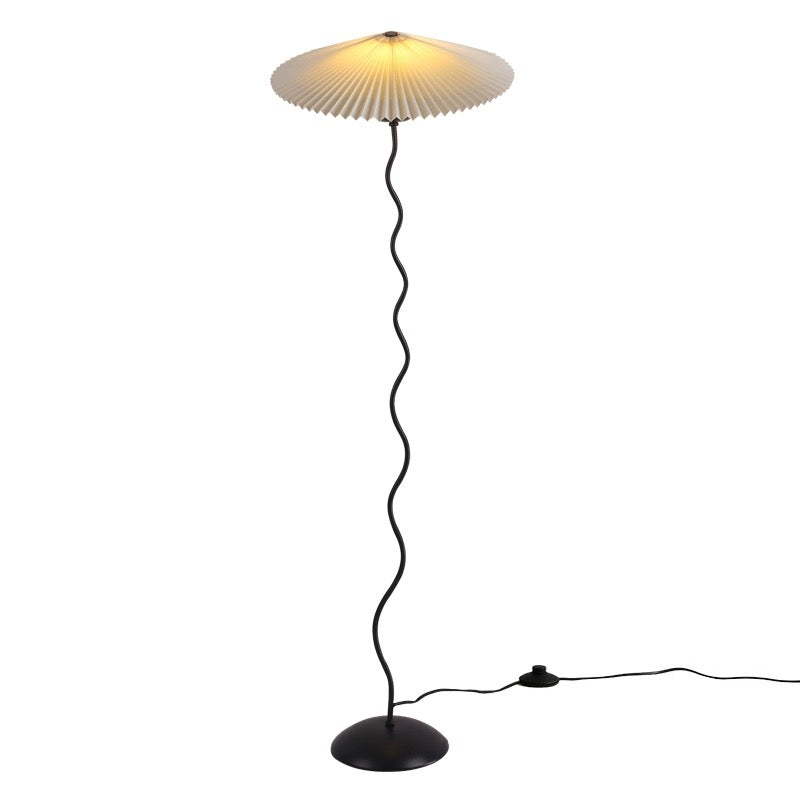 Squiggle Floor Lamp white sculptural curved design front