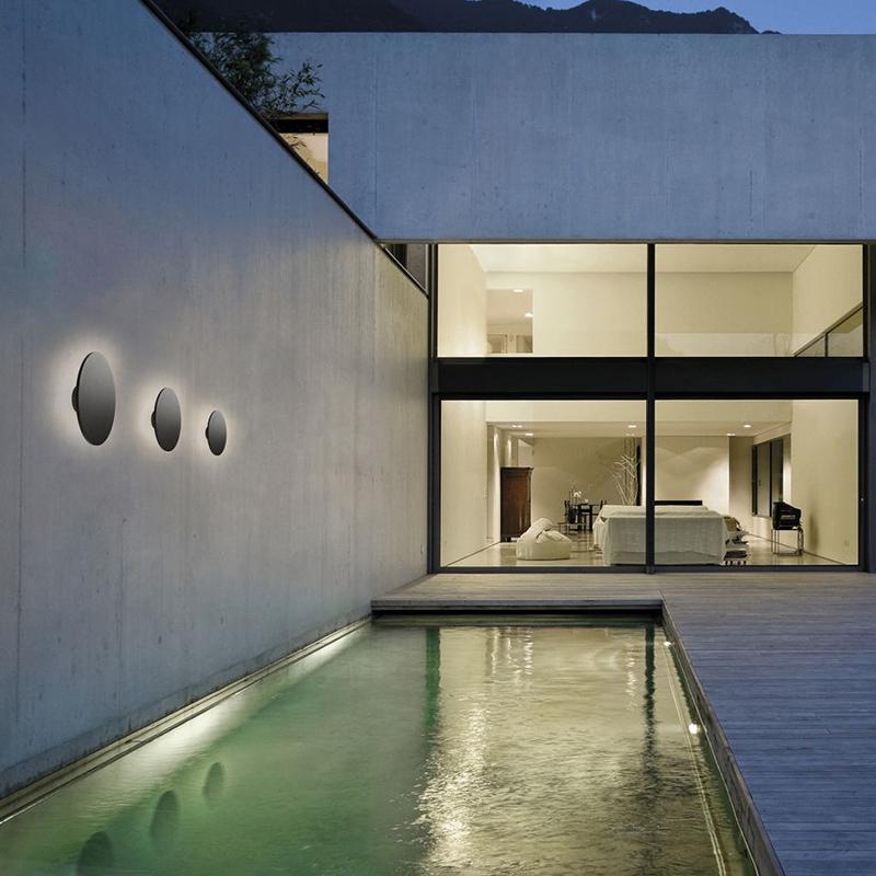 Plenilunio Full-Moon Backlit Outdoor Wall Light