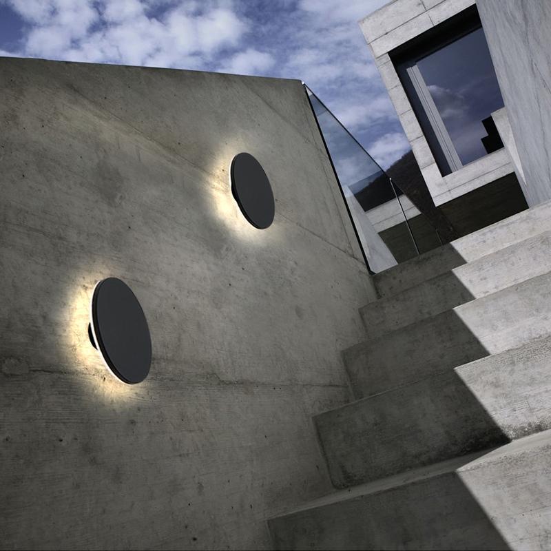Plenilunio Full-Moon Backlit Outdoor Wall Light