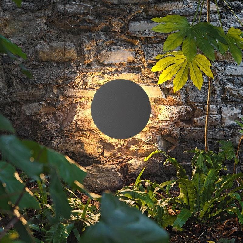 Plenilunio Full-Moon Backlit Outdoor Wall Light