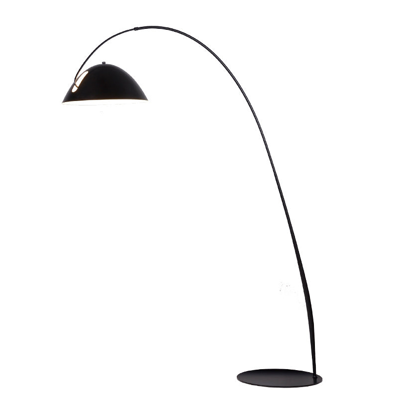 Pluma Floor Lamp black feather-inspired design front view