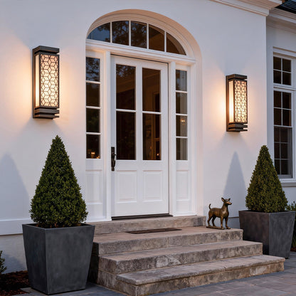 Reticolo Faux Marble Outdoor Wall Sconce