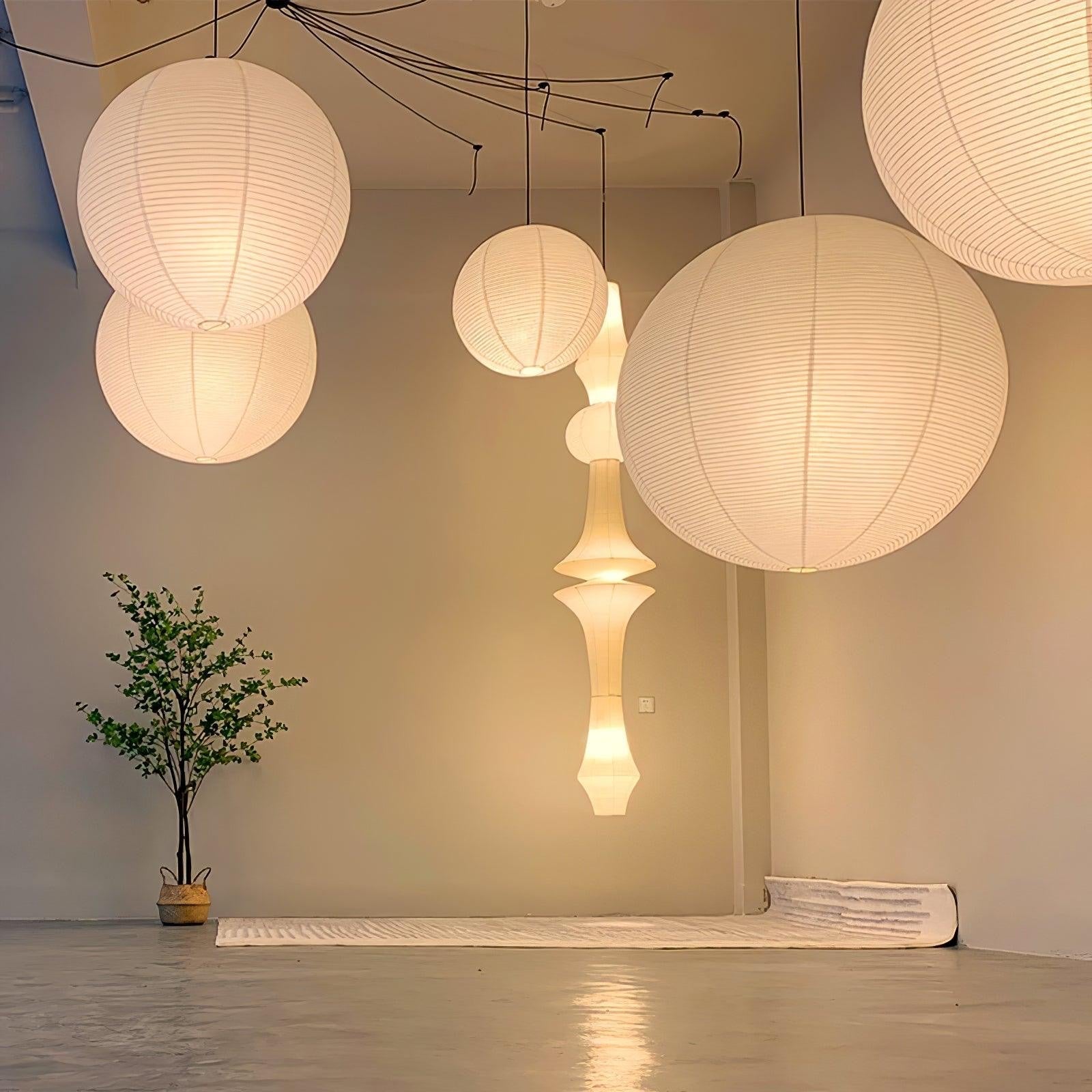Rice Paper Pendant Lamp large size 31 inch diameter