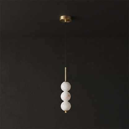 Alabaster Bead Pendant Light