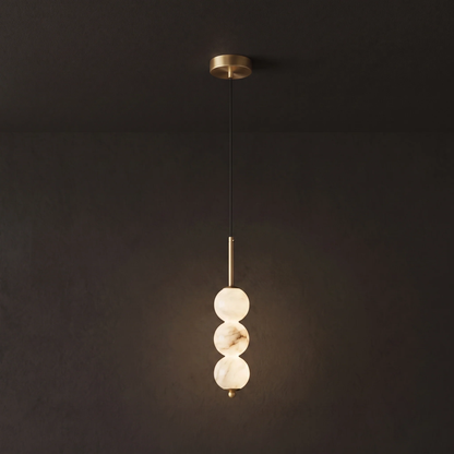 Alabaster Bead Pendant Light