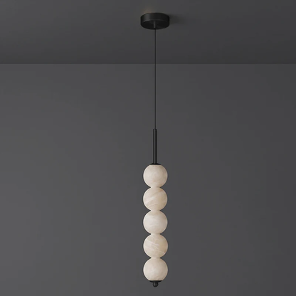 Alabaster Bead Pendant Light