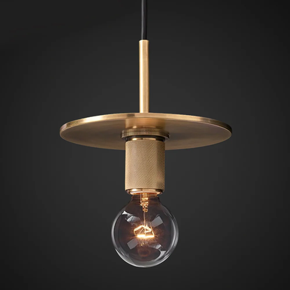 Brass & Clear Glass Pendant Light