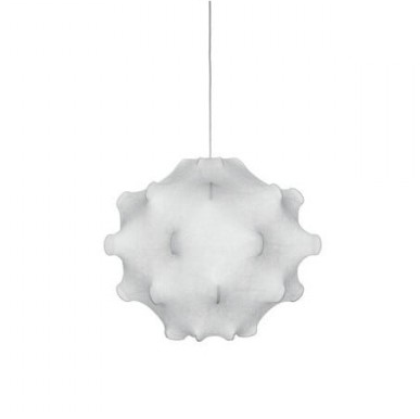 Taraxacum Pendant Light white dandelion form front view