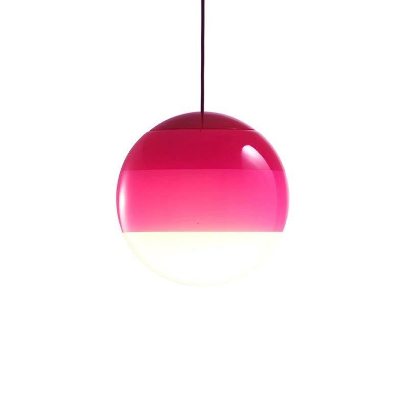 Dipping Light blue glass globe pendant lamp by Marset