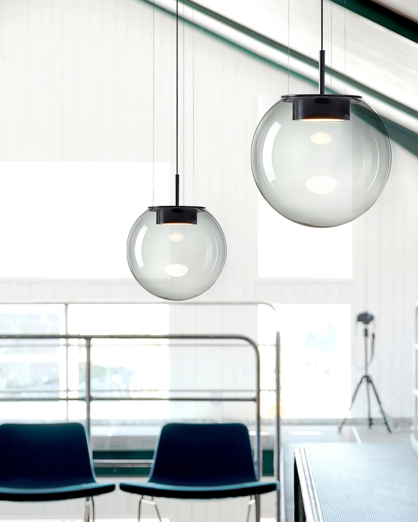 Orbis Pendant Lamp glass dome detail close-up