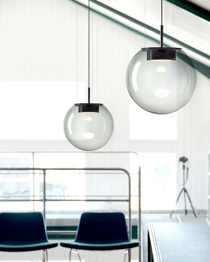 Orbis Pendant Lamp glass dome detail close-up