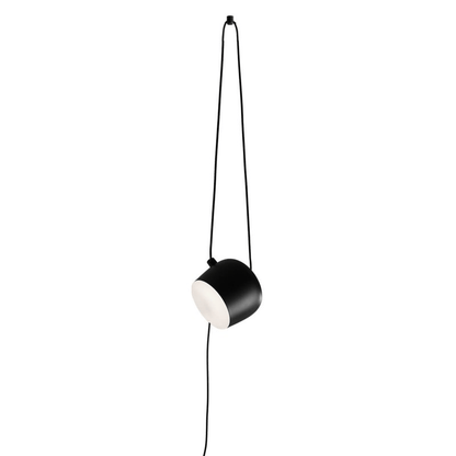 Aim Pendant Light white single head 18cm front view