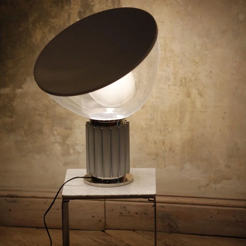 Taccia Table Lamp silver large 19.5 inch diameter