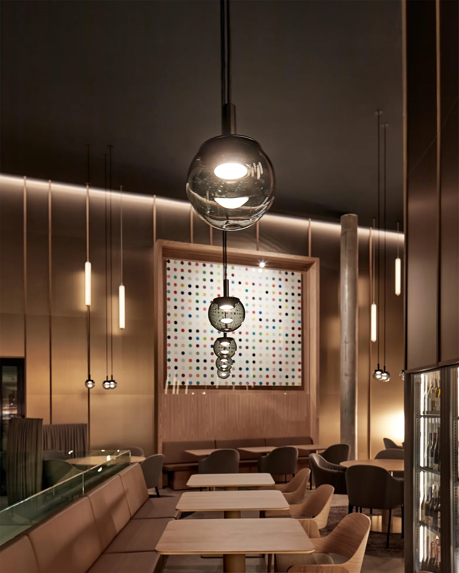 Orbis Pendant Lamp smoky grey small 7.9 inch detail