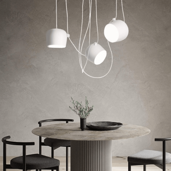 Aim Pendant Light black 3-head cluster arrangement