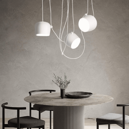 Aim Pendant Light black 3-head cluster arrangement