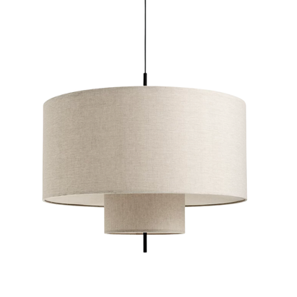 Lino Tiered Linen Drum Pendant