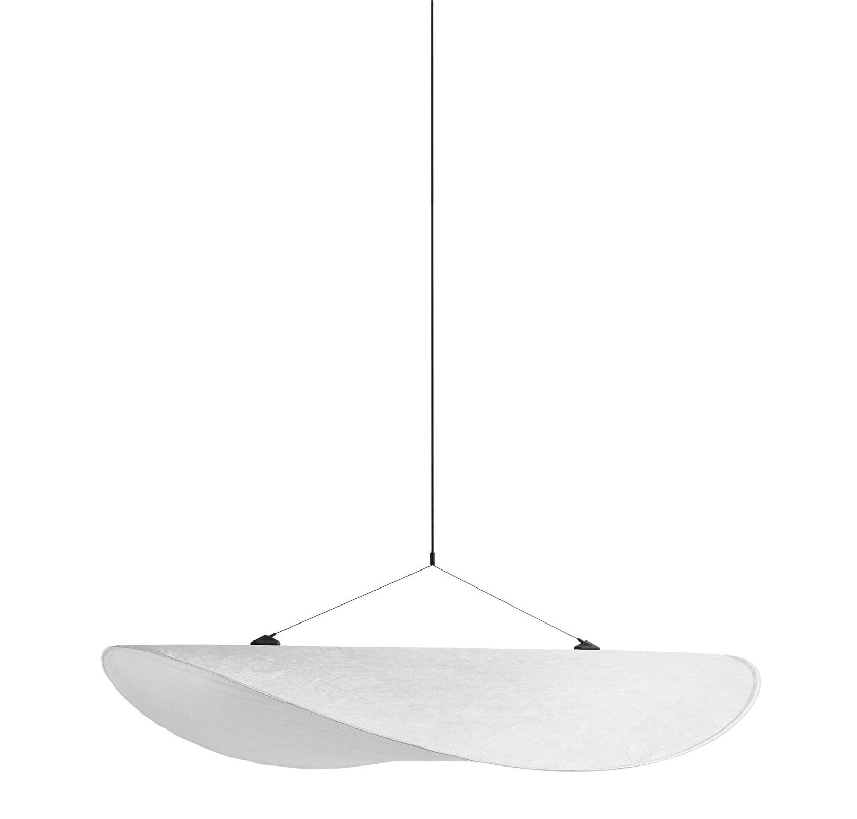 Tyvek Tense Pendant Lamp white with remote control dimmer