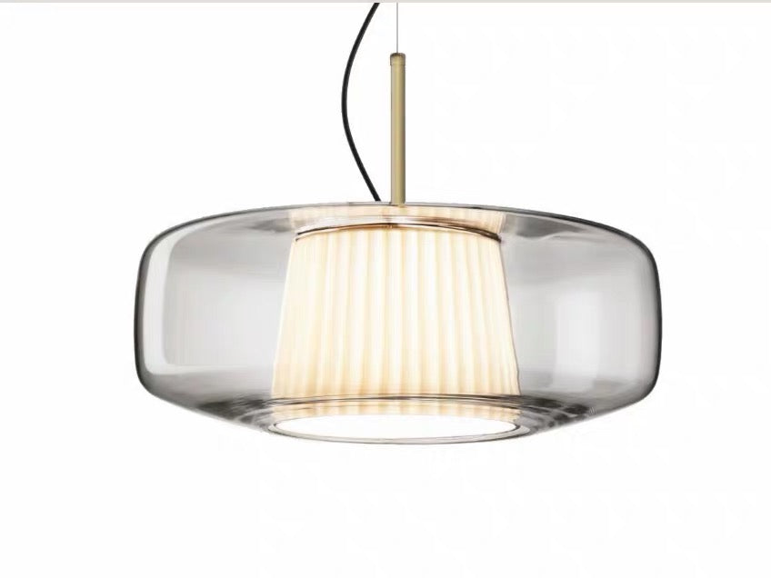 Plisse Pleated  Glass Pendant Light