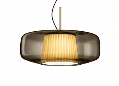 Plisse Pleated  Glass Pendant Light